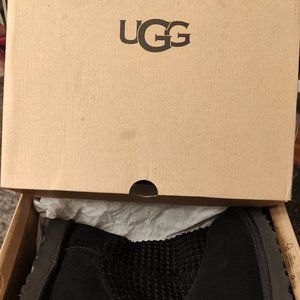 UGG Women's Classic Solene Mini Suede Boots 1113463 in Black size 10 US